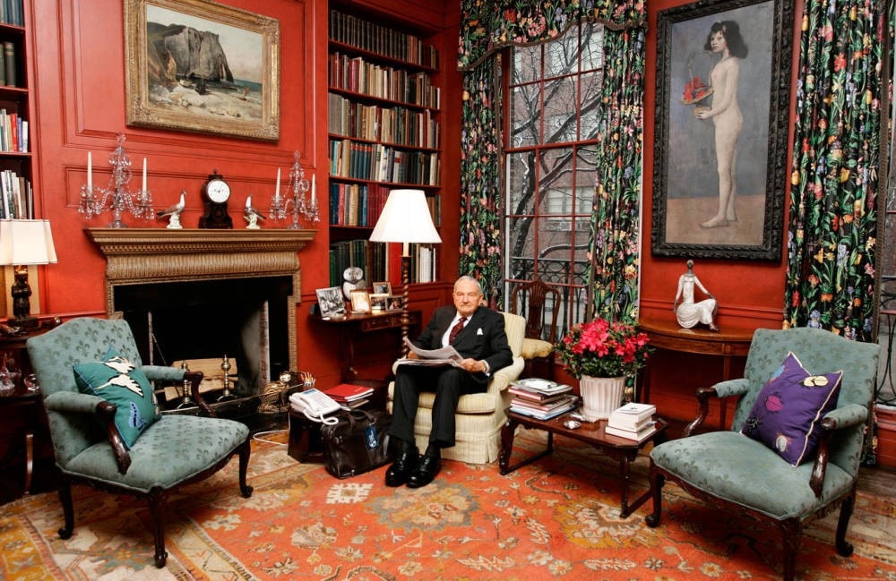 David Rockefeller chez lui © France 2 / Culturebox 