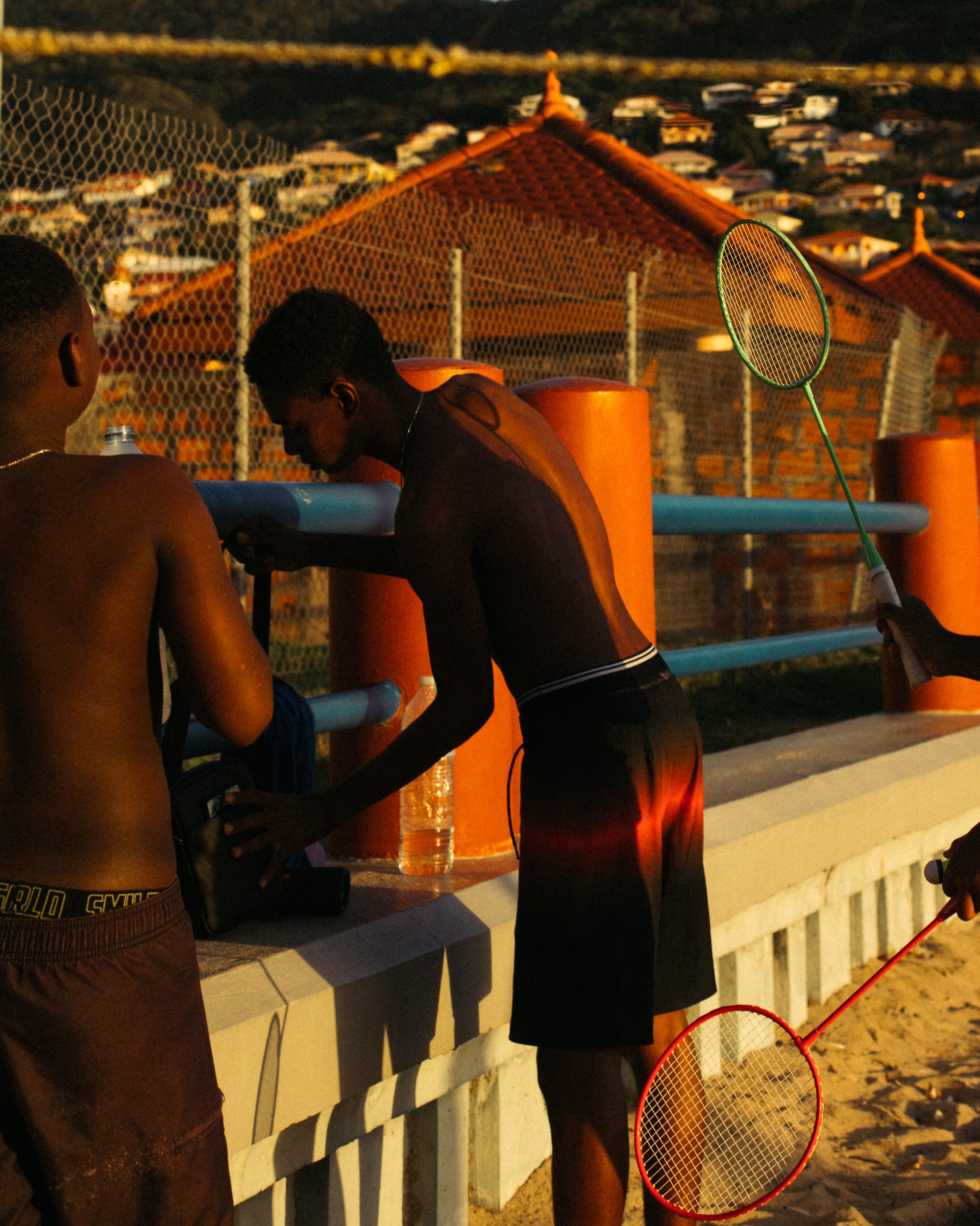 Joueurs de badminton, Martinique