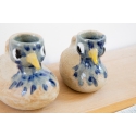 2 bird vases